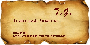 Trebitsch Györgyi névjegykártya